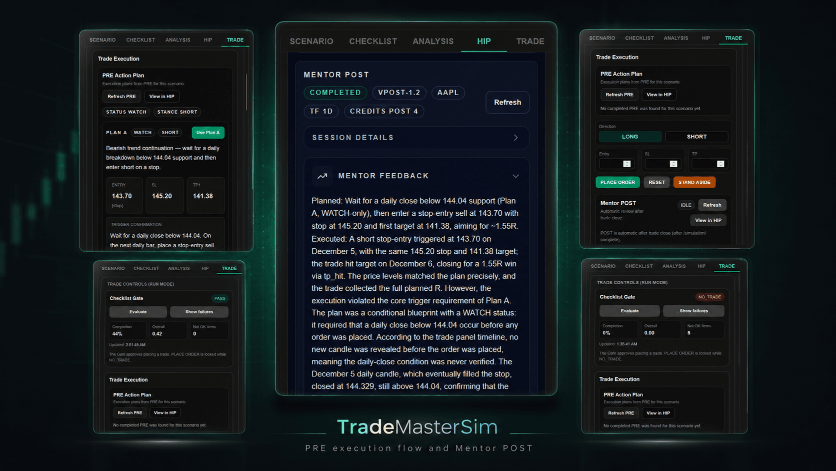 TradeMasterSim real product proof across execution and review